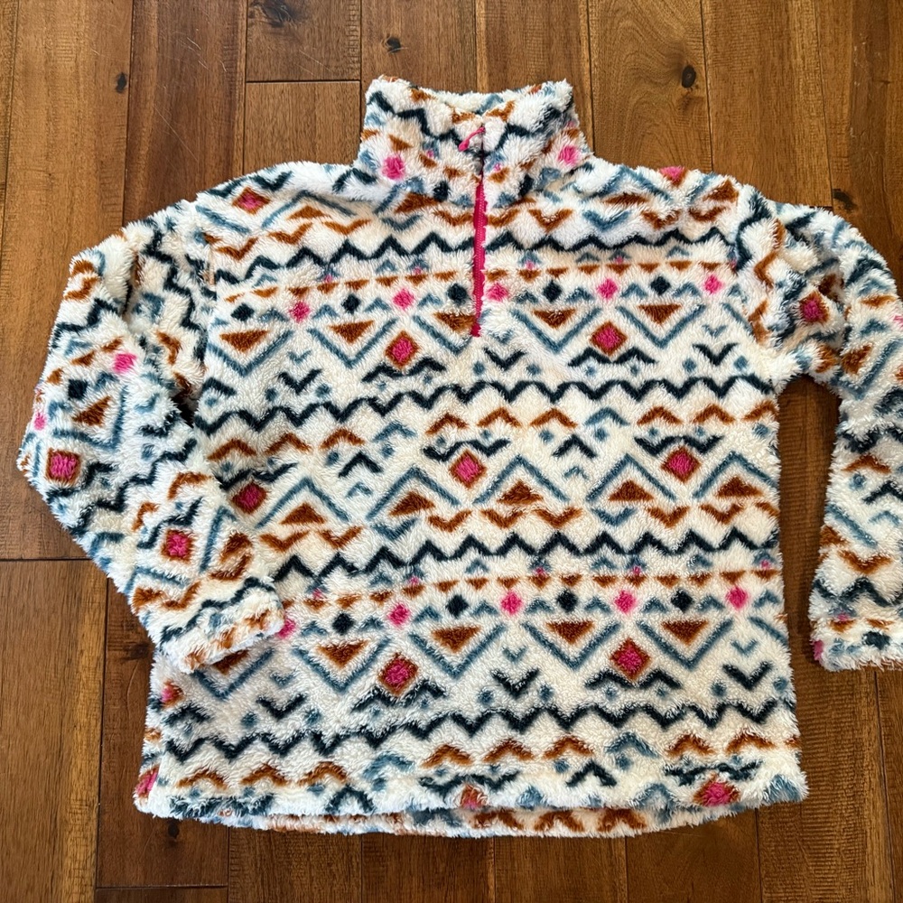 Eddie Bauer Cozy Geometric Patterned Pullover - image 1